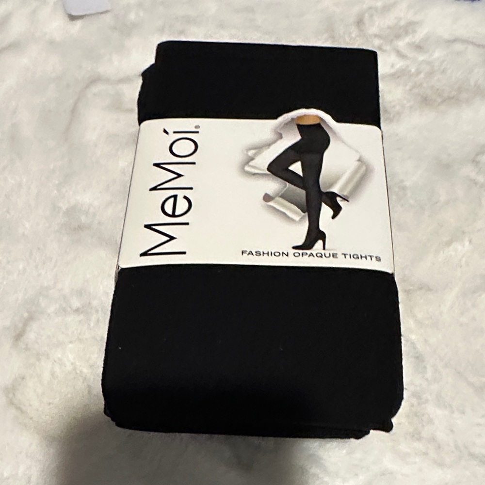 2-Pair - MeMoi Black Opaque Tights